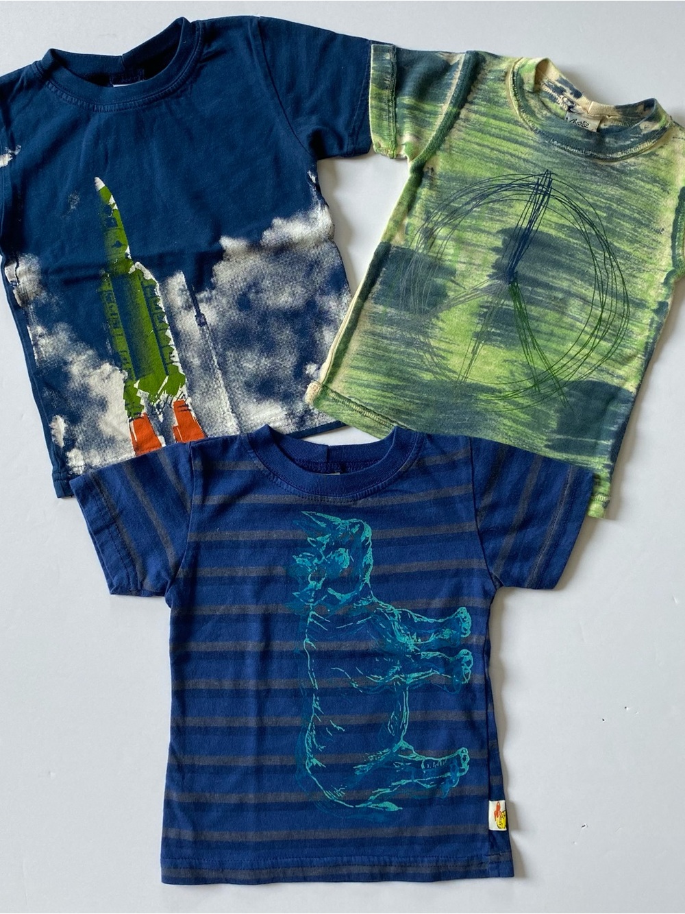Shirts 6 9 Months Set Of 3 Lot NEW Cotton New rocket ship rhino peace sign baby